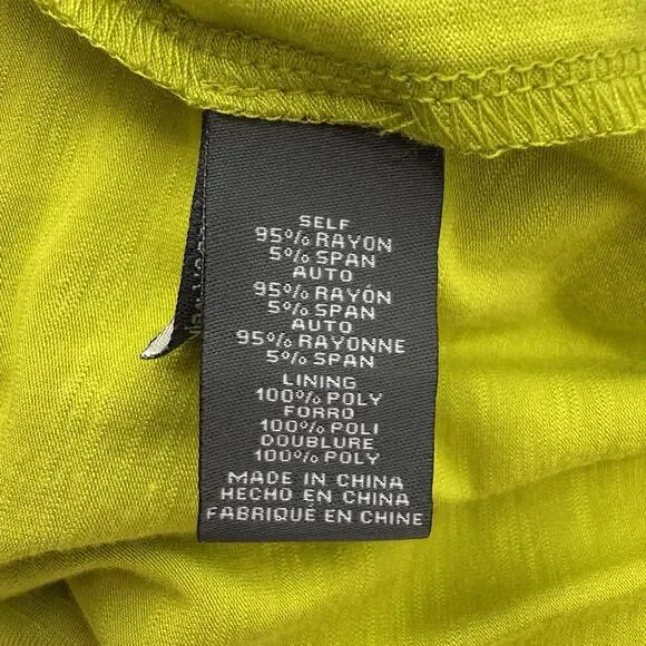 Vince Camuto Sleeveless Ruched Dress XS Key Lime Dopamine Cocktail Summer Spring - Picture 7 of 8